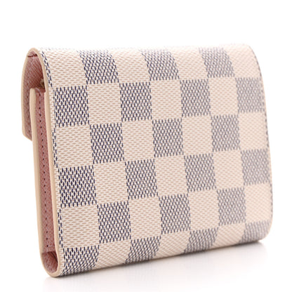 Louis Vuitton LOUIS VUITTON Damier Azur Victorine Wallet Rose Ballerine 3 of 6