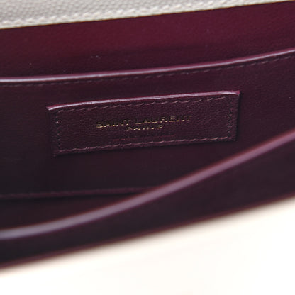 Saint Laurent Grain de Poudre Mini Classic Monogram Cassandra Top Handle Crema Soft Rouge Legion 6 of 8