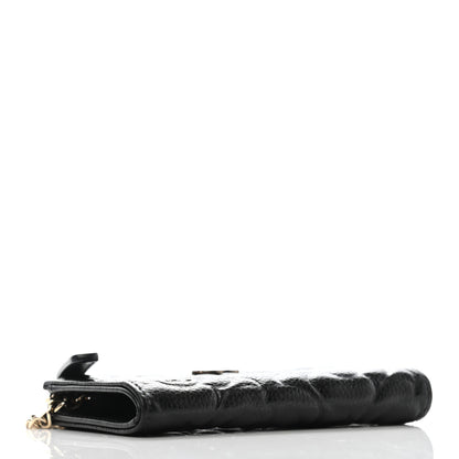 Chanel Caviar Camellia Embossed Key Holder Case Black 4 of 8