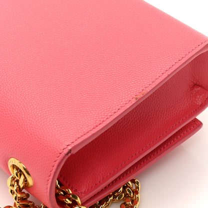 Saint Laurent Grain De Poudre Small Monogram Kate Satchel Rose Clair 13 of 14