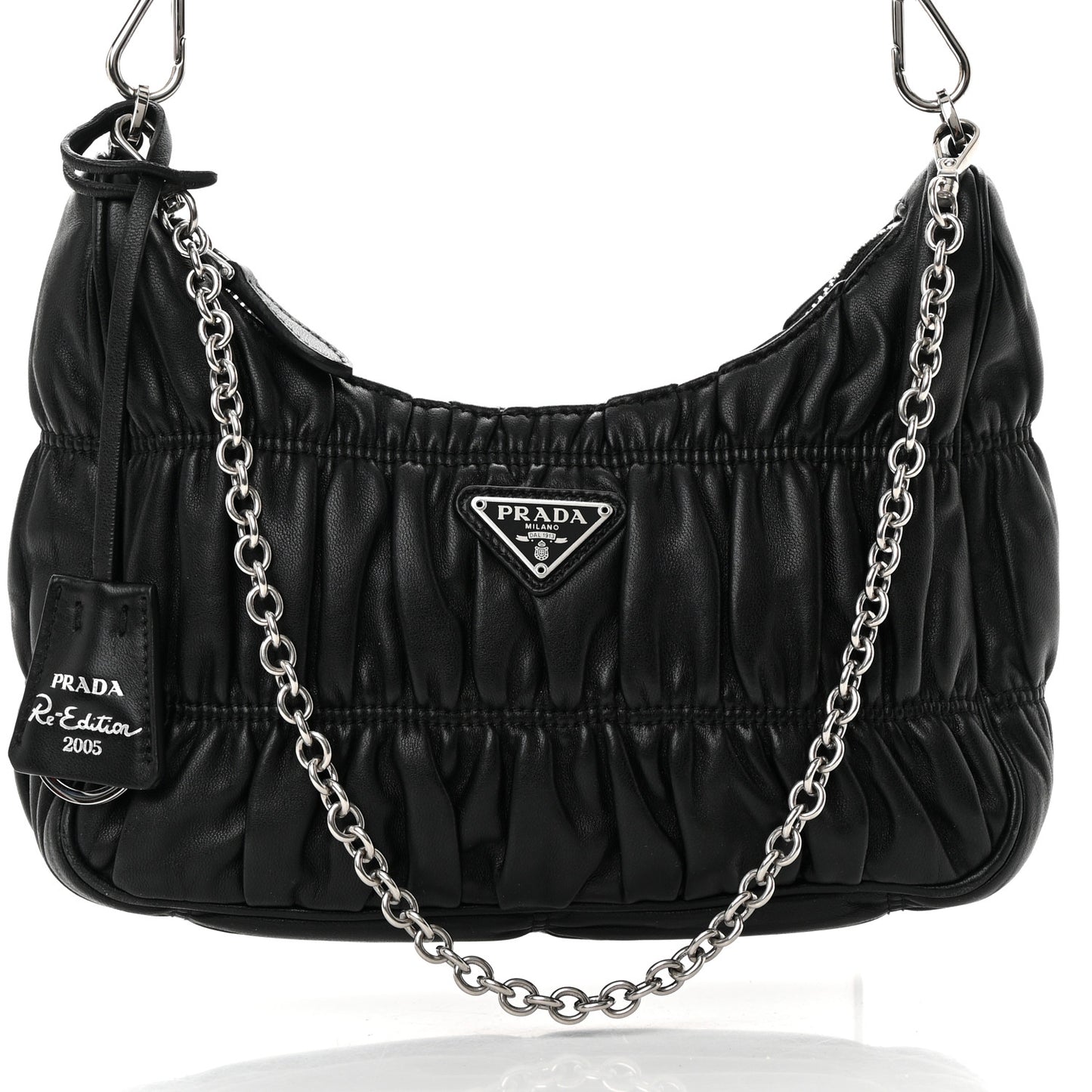 Nappa Gaufre Re-Edition 2005 Shoulder Bag Black