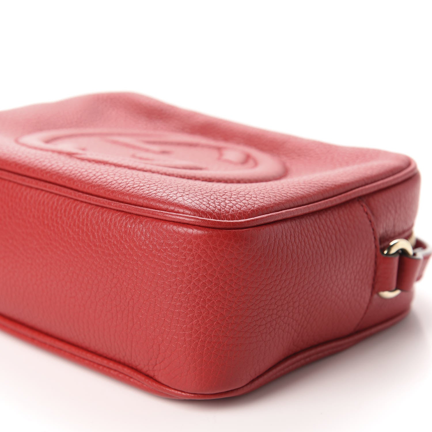 Gucci Pebbled Calfskin Small Soho Disco Bag Tabasco Red 7 of 10