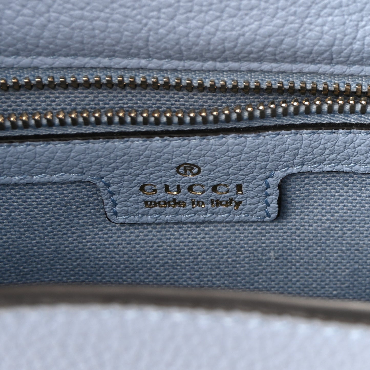 Grained Calfskin Web Medium Jackie 1961 Hobo Light Blue