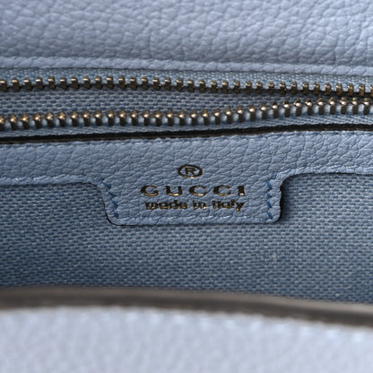 Gucci Grained Calfskin Web Medium Jackie 1961 Hobo Light Blue 6 of 9