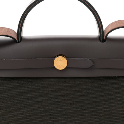 Hermes Vache Hunter Herbag Zip Retourne 31 PM Dark Bronze Ebene 9 of 13