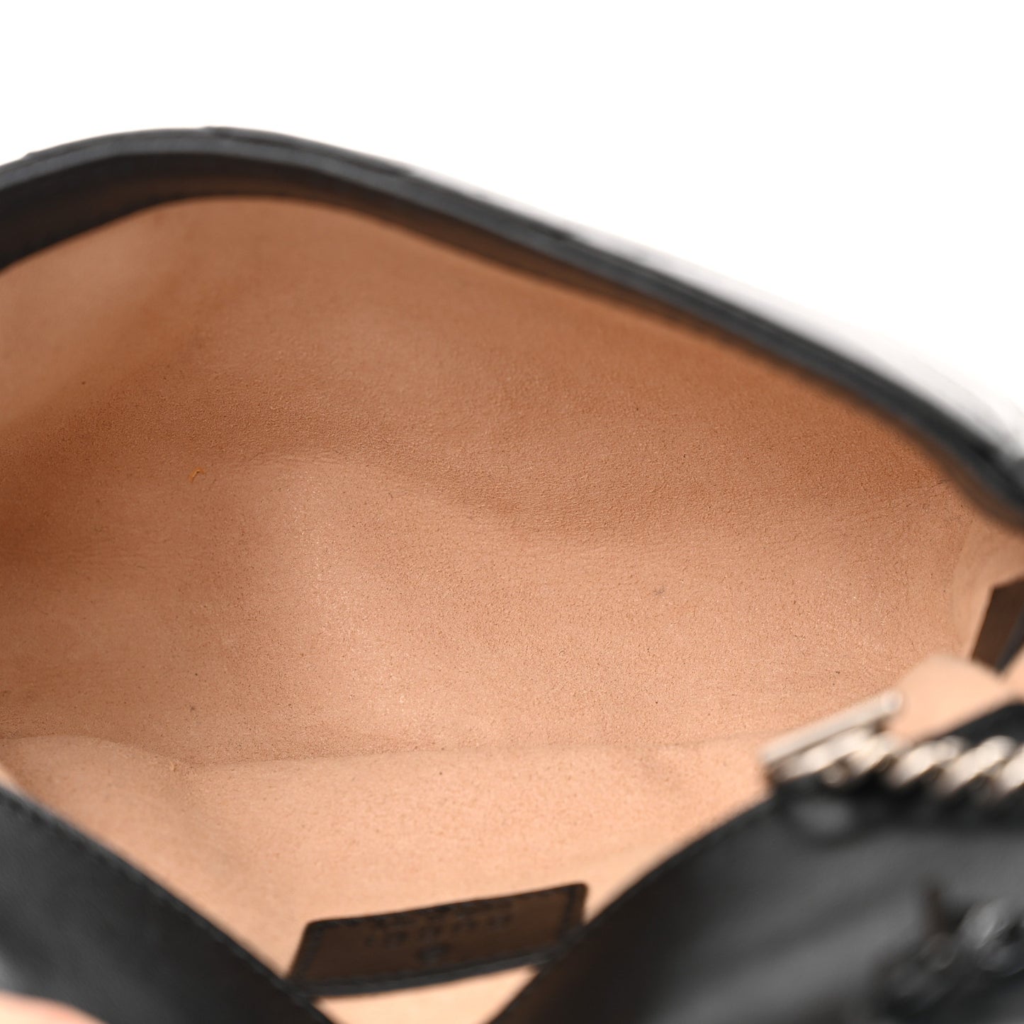 Calfskin Matelasse Monochrome GG Marmont Chain Belt Bag Black