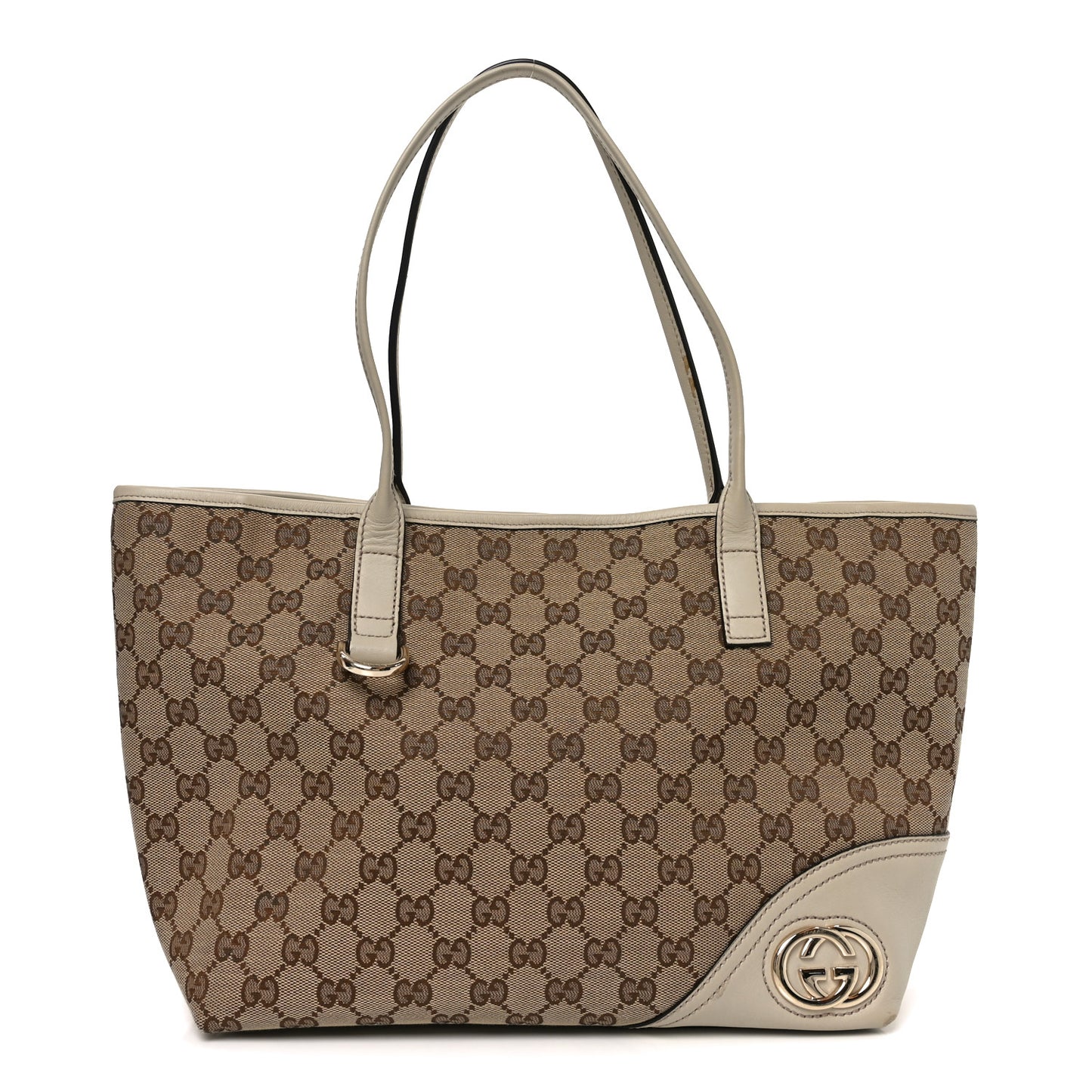 Monogram Medium New Britt Tote Off White