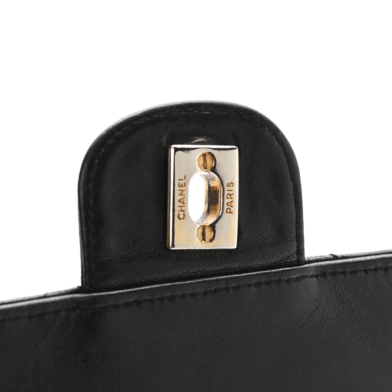 Chanel Lambskin Quilted Medium Double Flap Bijoux Chain Black 11 of 16