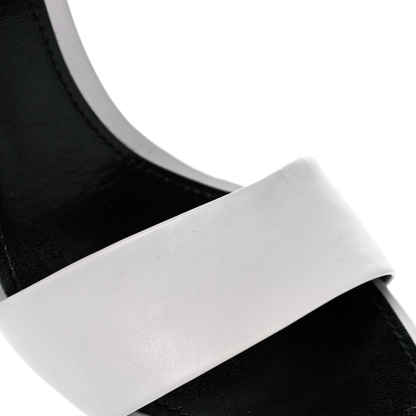 Calfskin Call Back Sandals 40 White