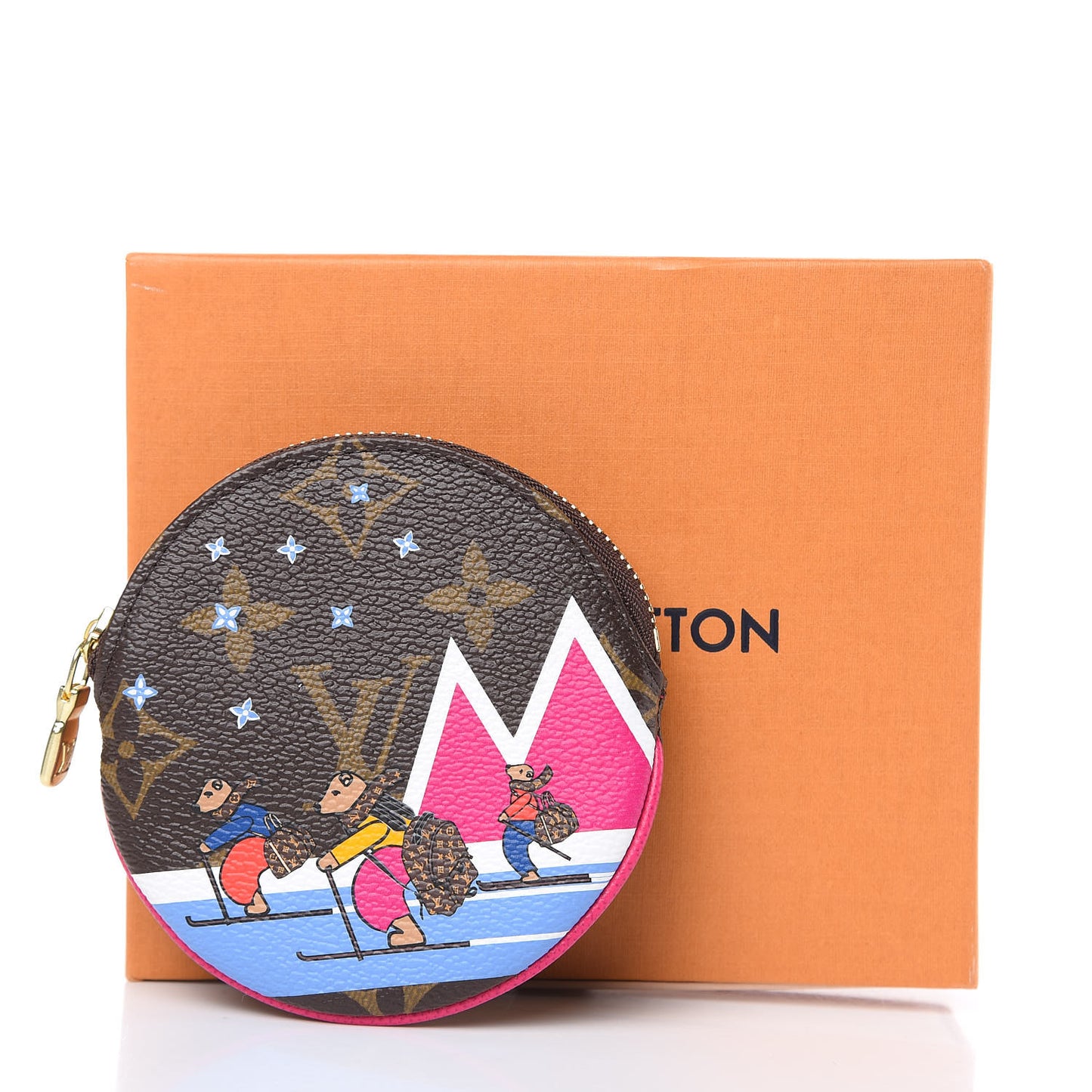 Monogram 2018 Christmas Animation Round Coin Purse