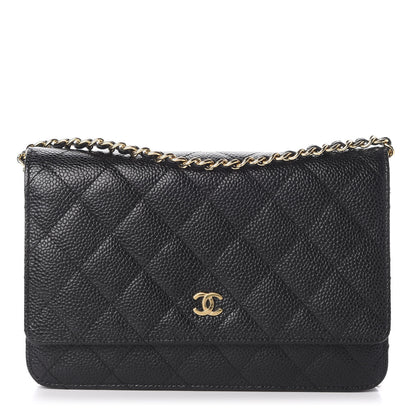 Chanel Caviar Quilted Wallet On Chain WOC Black 1 of 12