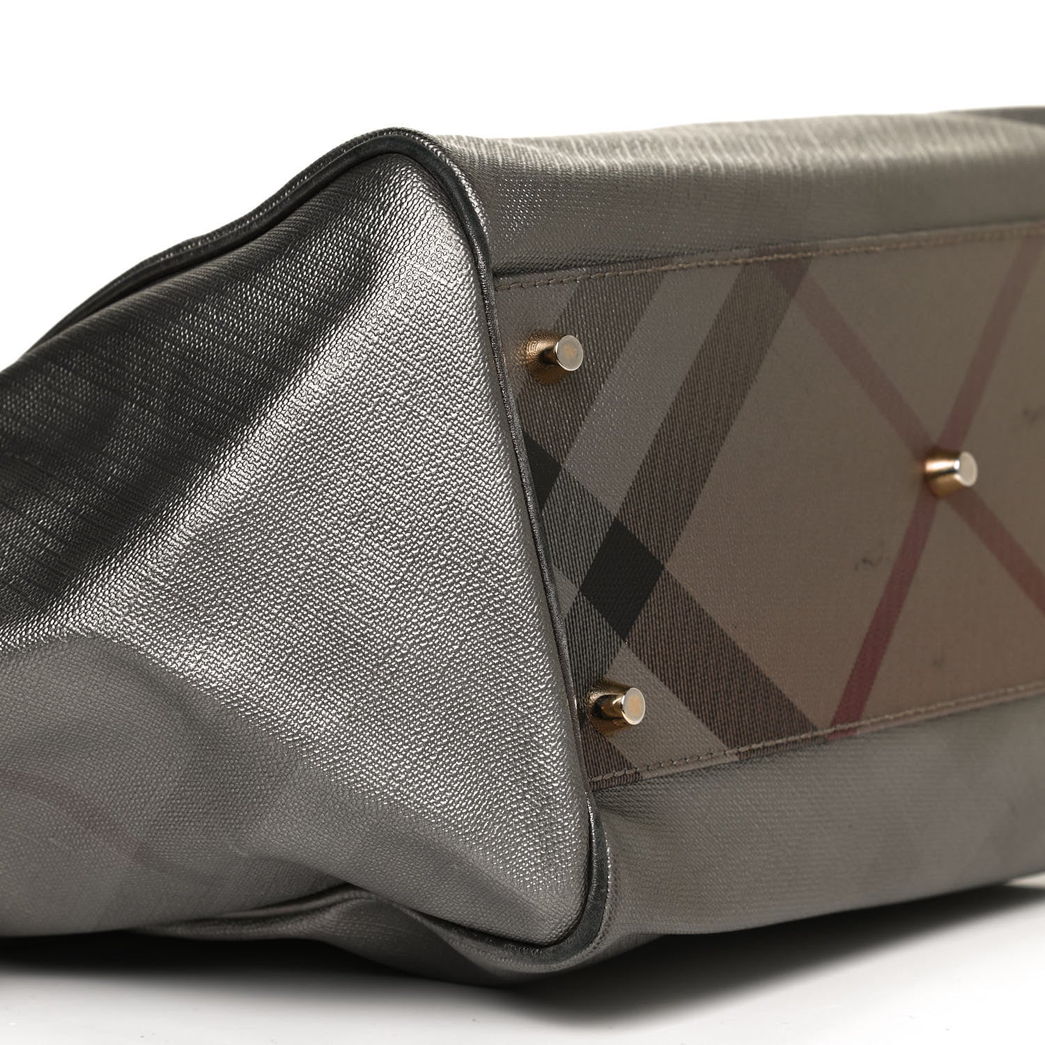 Burberry Smoked Nova Check Tote Anthracite 10 of 11