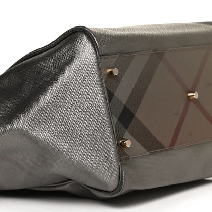 Burberry Smoked Nova Check Tote Anthracite 10 of 11