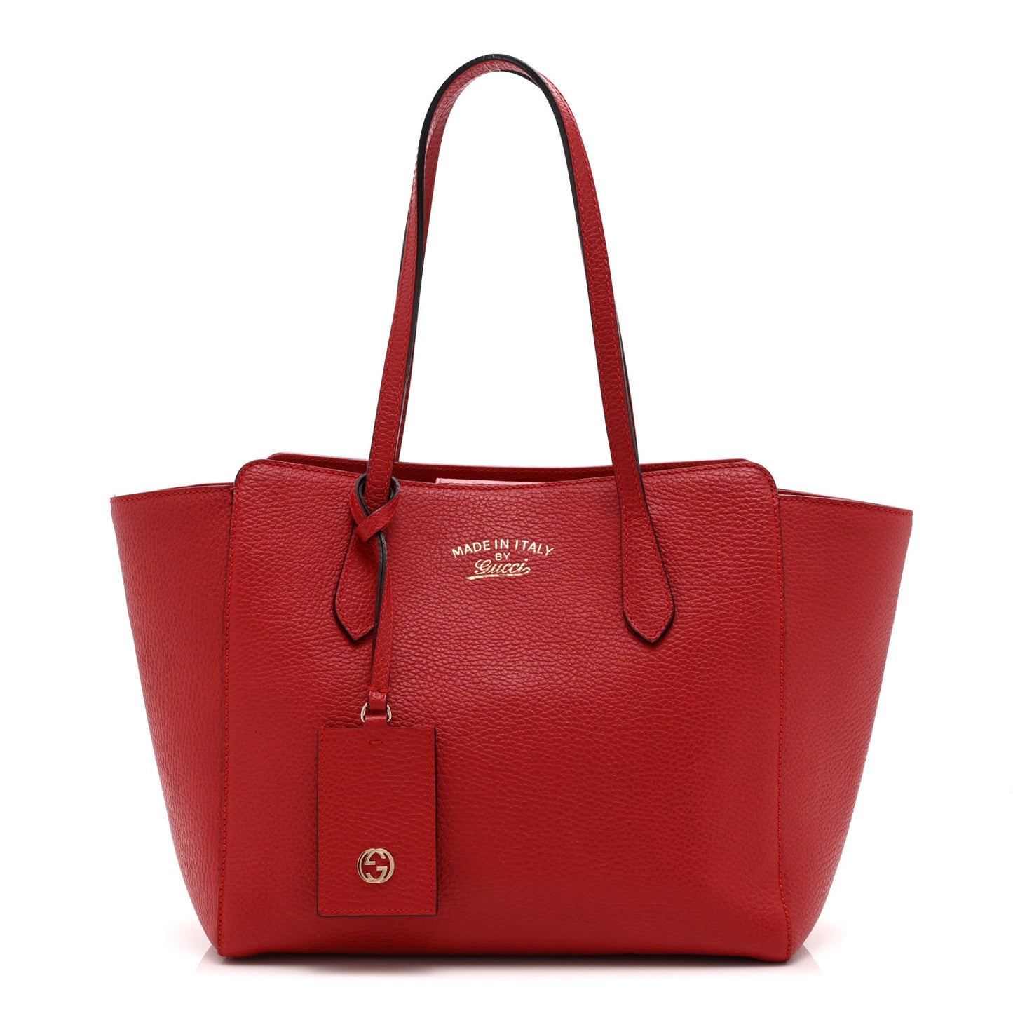 Dollar Calfskin Small Swing Tote Red