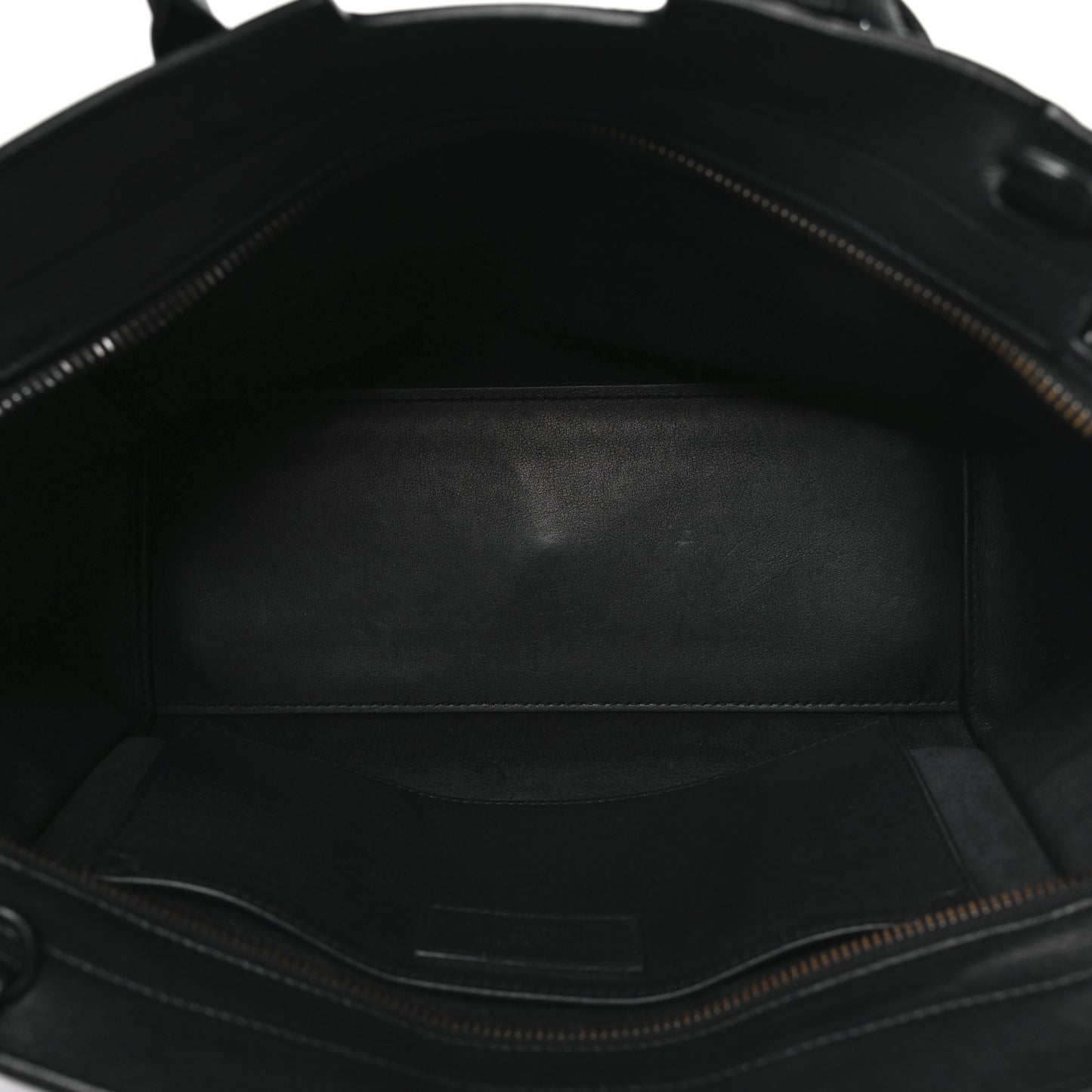 Smooth Calfskin Crocodile Embossed Baby Monogram Downtown Cabas Black