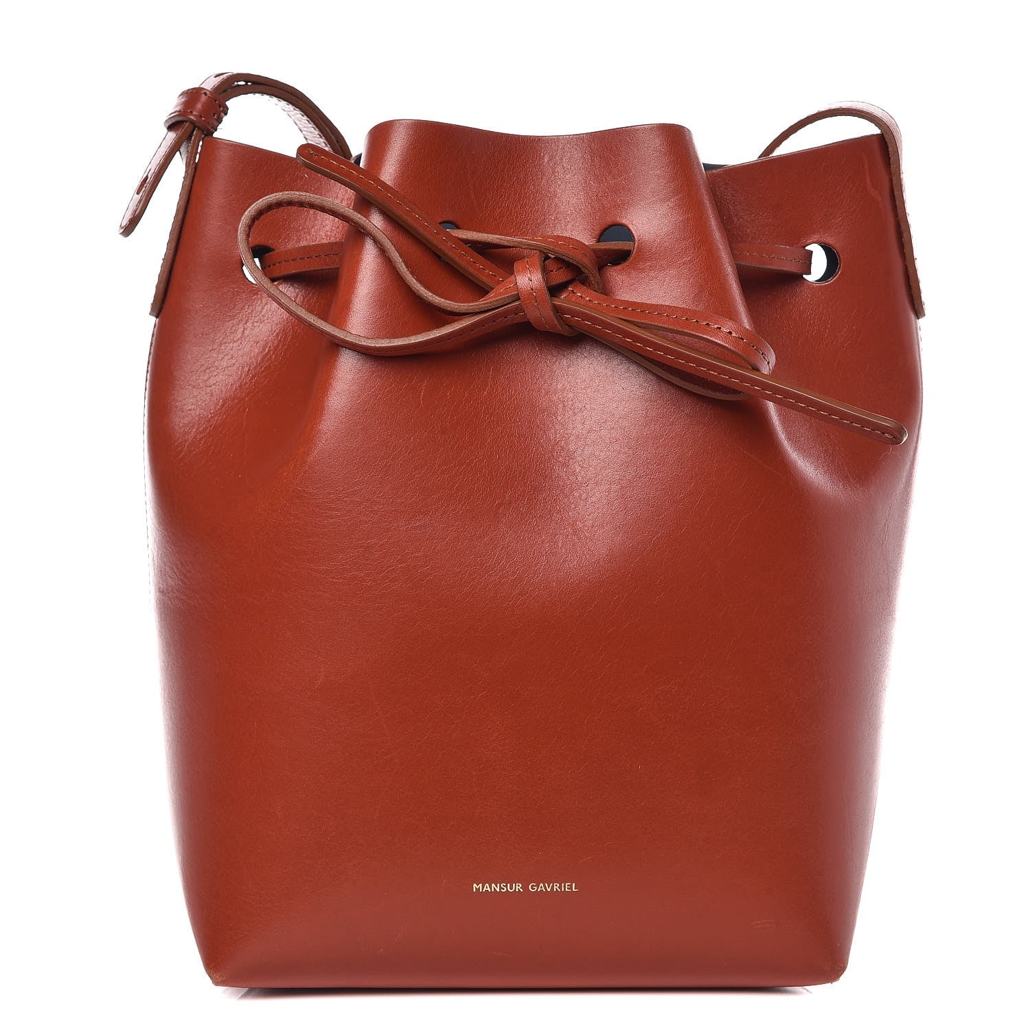Mansur Gavriel Calfskin Mini Bucket Bag Saddle 1 of 10