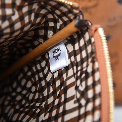 MCM Visetos Large Liz Reversible Shopper Tote Cognac 11 of 15