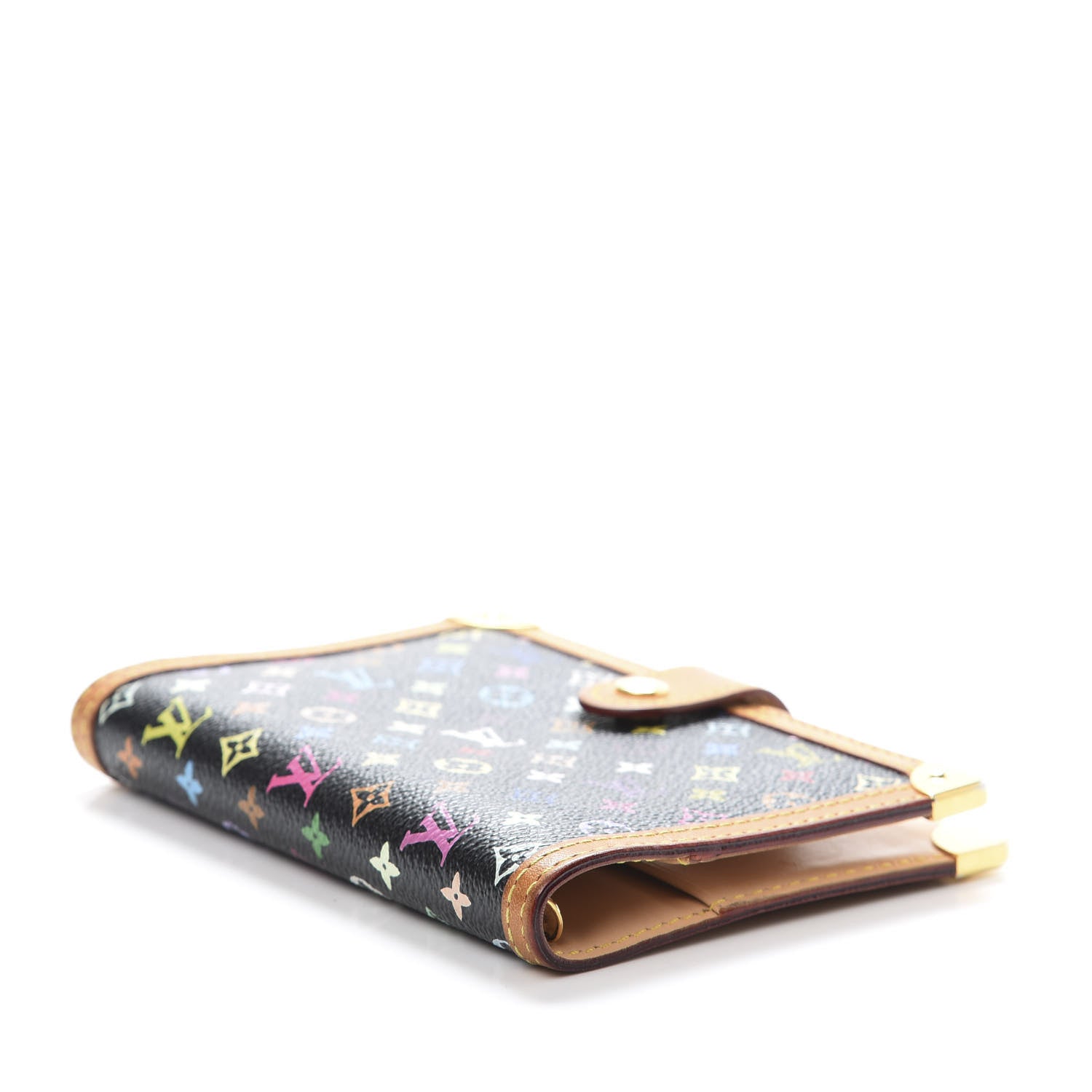 Louis Vuitton Monogram Multicolor Small Ring Agenda Cover Black 4 of 11