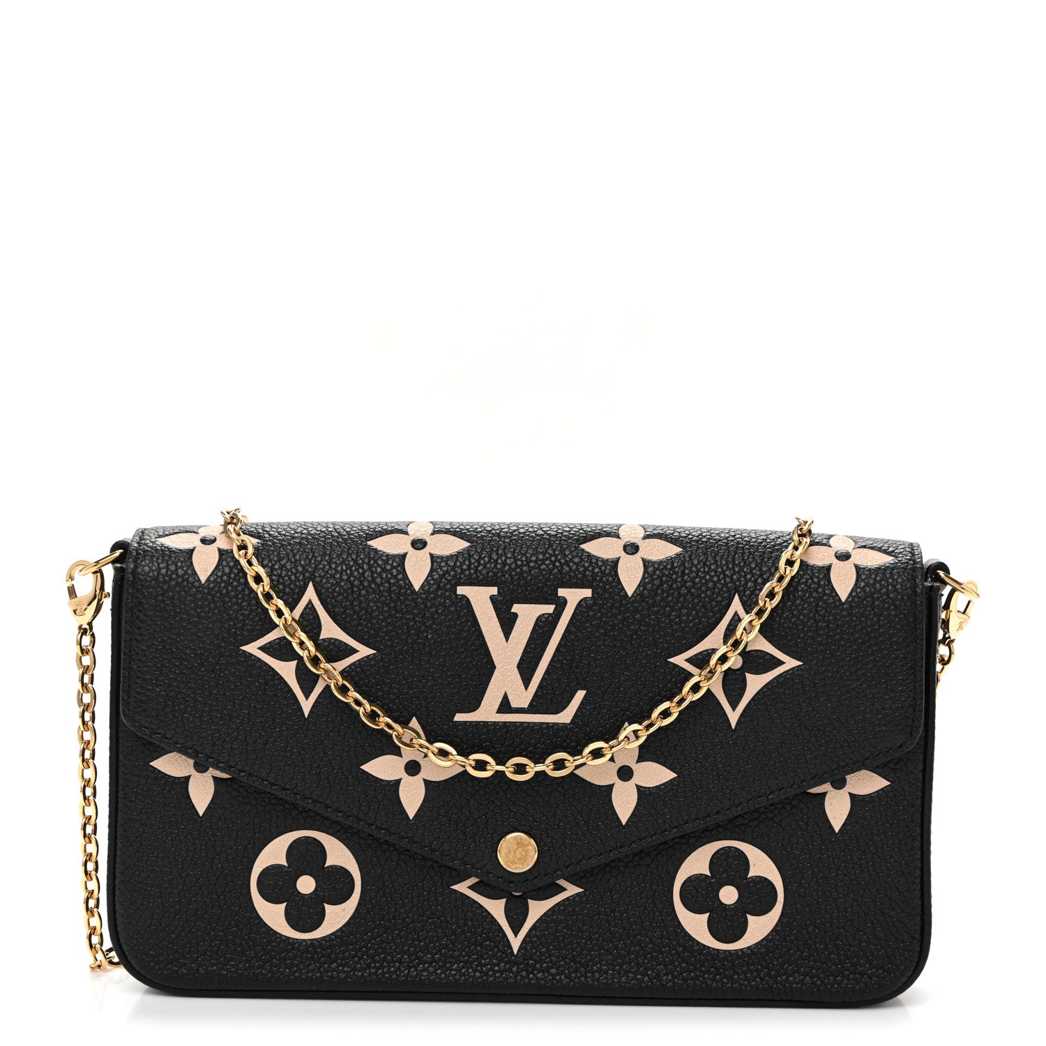 Louis Vuitton Empreinte Monogram Giant Felicie Pochette Black Beige 1 of 10