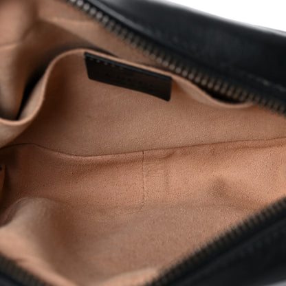 Gucci Calfskin Matelasse Mini GG Marmont Chain Shoulder Bag Black 8 of 17