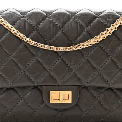 Chanel Aged Calfskin Quilted 2.55 Reissue 226 Flap Dark Khaki 8 of 10