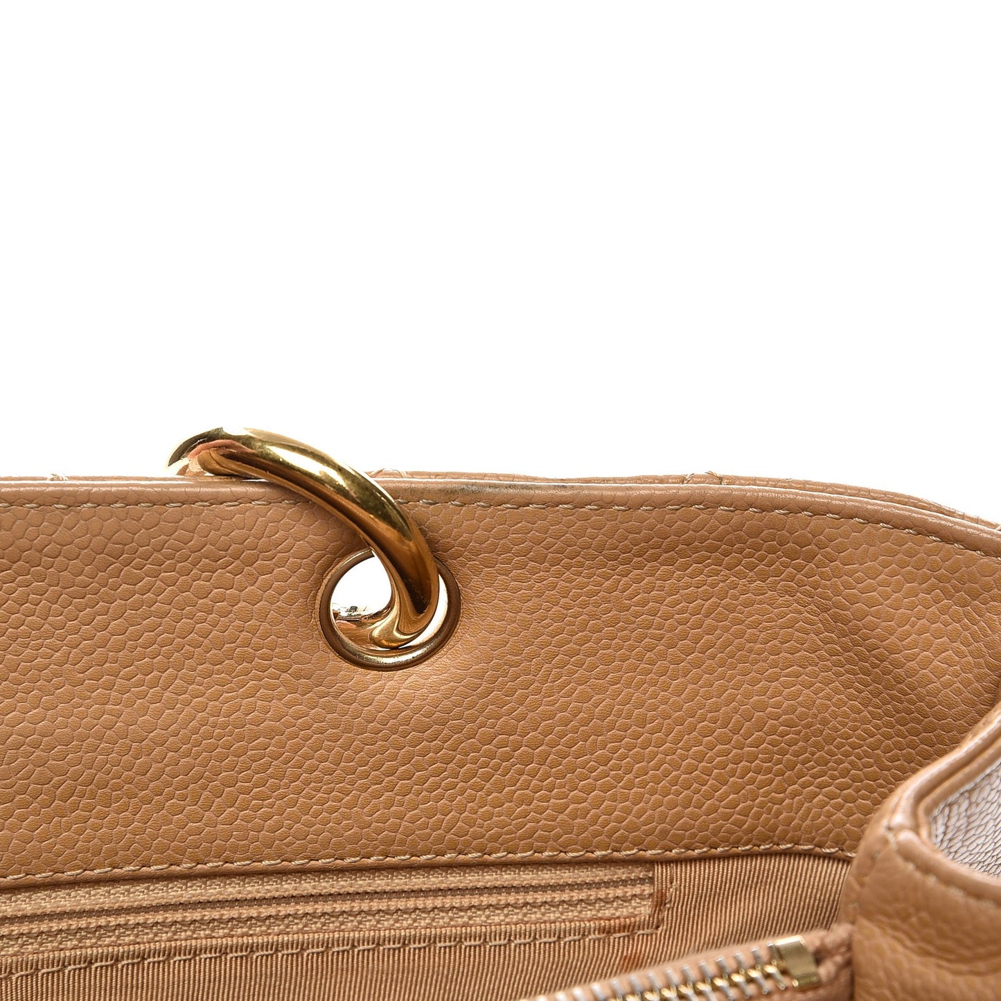 Caviar Quilted Grand Shopping Tote GST Beige