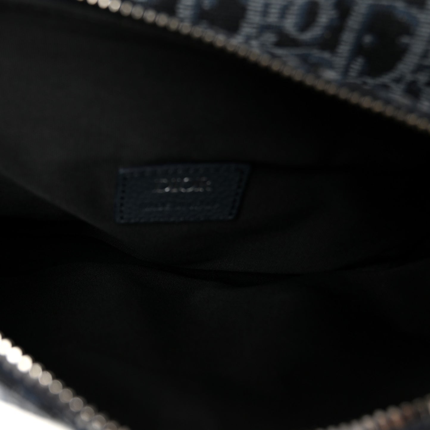 Oblique Mens Saddle Bag Black Blue