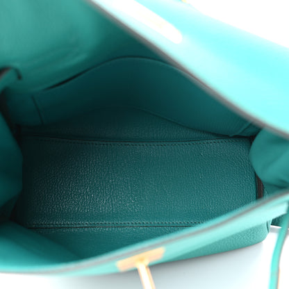 Hermes Taurillon Clemence Kelly Ado Backpack Vert Verone 5 of 9