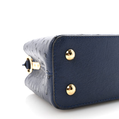 Louis Vuitton Ostrich Capucines Mini Indigo 8 of 10