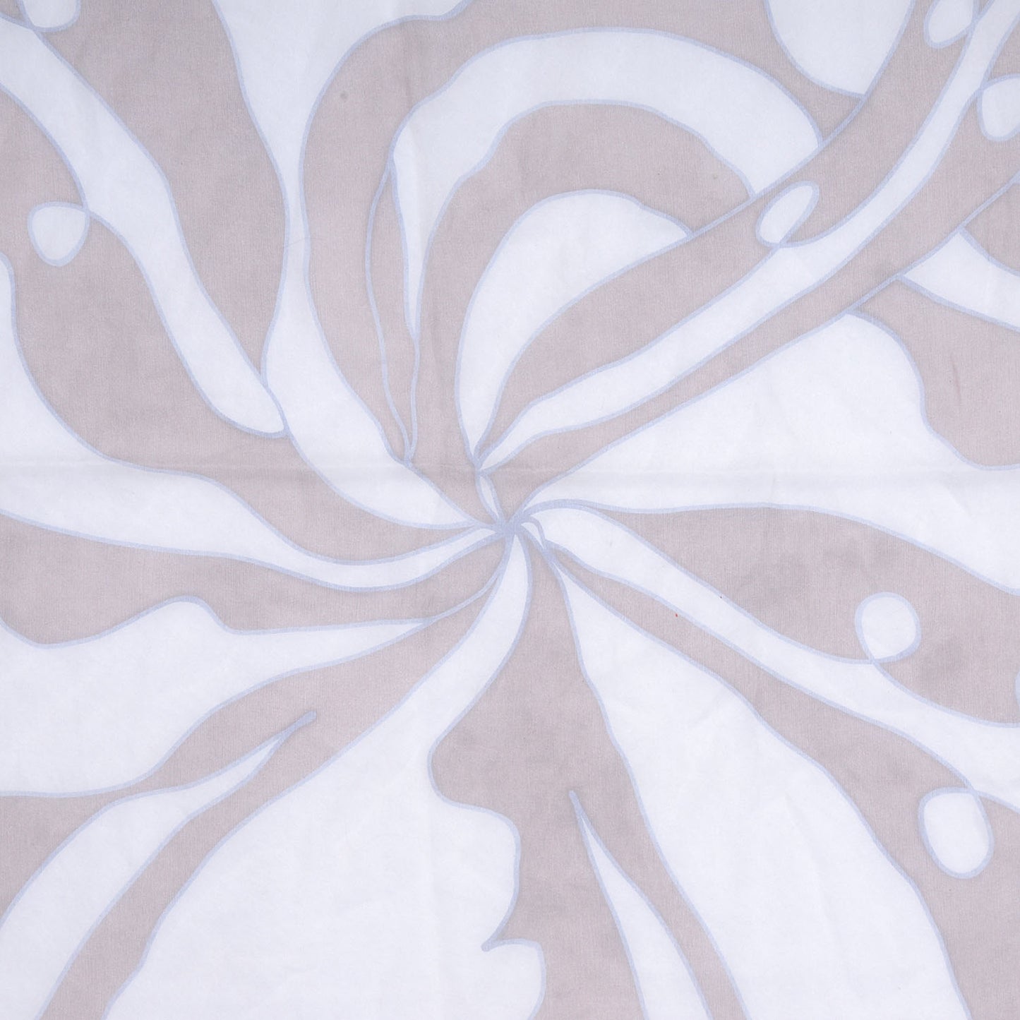 Silk Muslin Camellia Stole Blue Taupe Cream