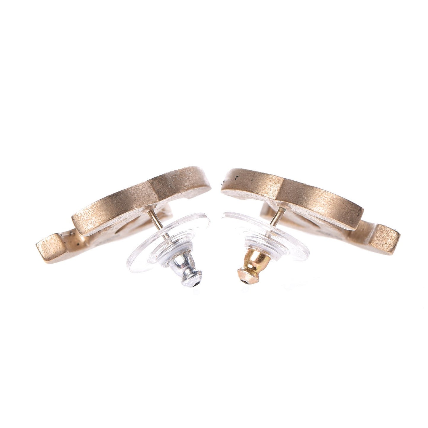 Lambskin CC Earrings Silver