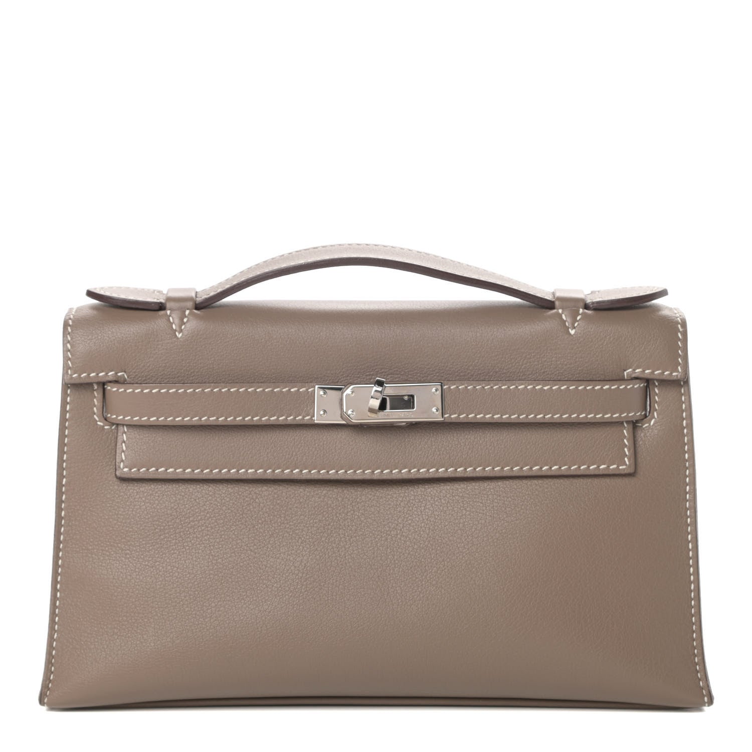 Hermes Swift Kelly Pochette Clutch Etoupe 1 of 10