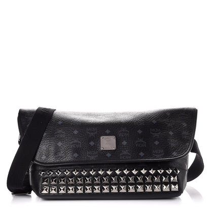 MCM Visetos Studded Messenger Black 1 of 18