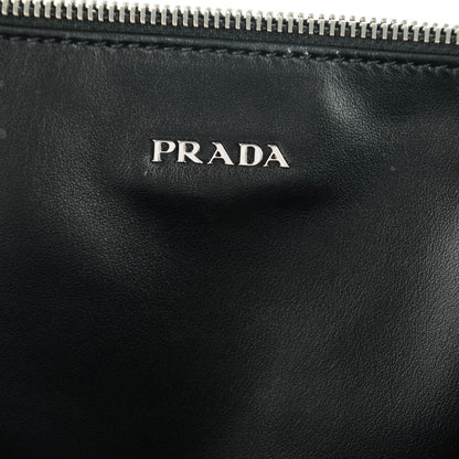 Prada Soft Calf Shopping Tote Black Celeste 6 of 9