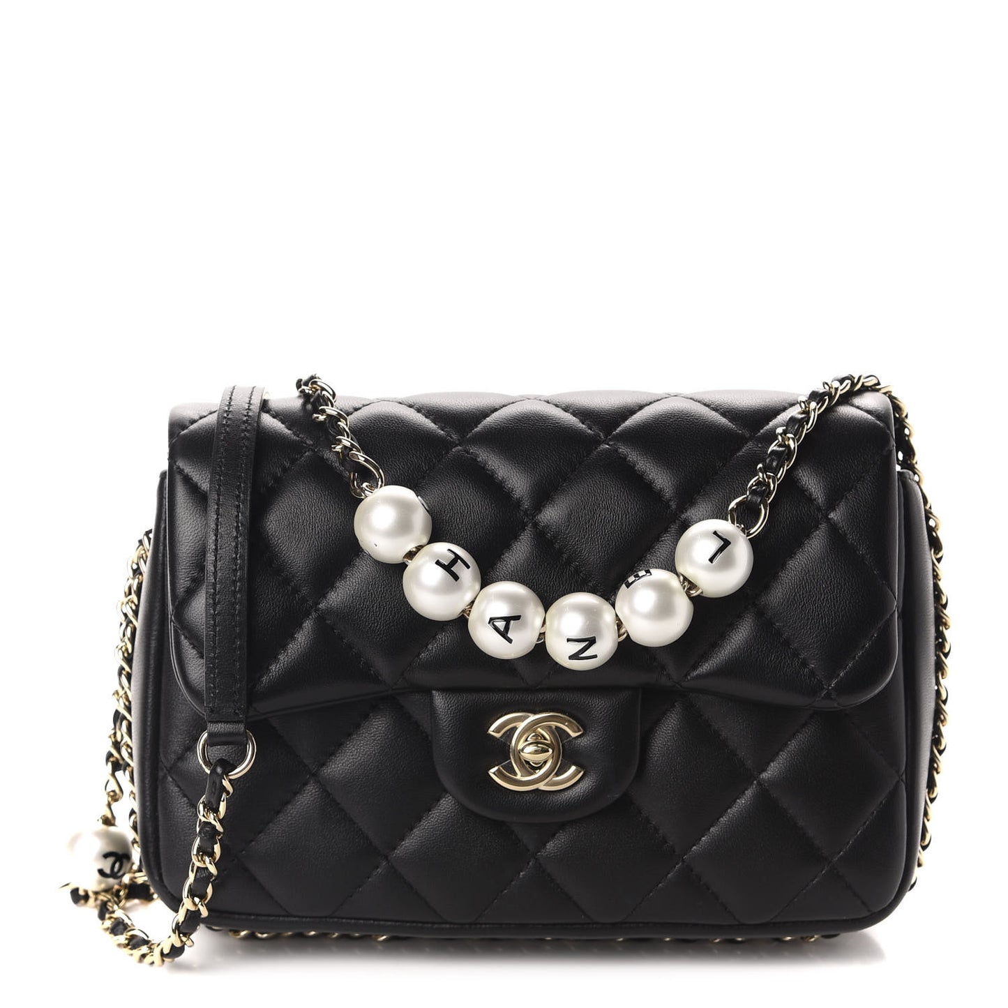Lambskin Quilted Small My Precious Flap Black