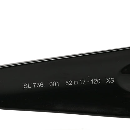 Saint Laurent Acetate Oval Sunglasses SL736 Black 7 of 8