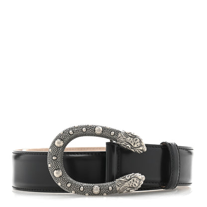 Gucci Lisse Calfskin Dionysus 35mm Belt 80 32 Black 1 of 7