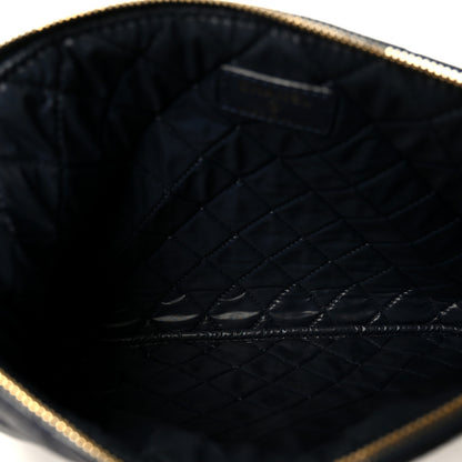 Chanel Lambskin Quilted Medium Cosmetic Case Navy Blue 5 of 8