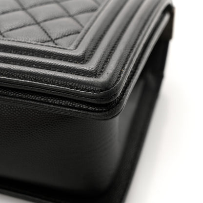 Chanel Caviar Quilted Medium Boy Flap Black 13 of 14