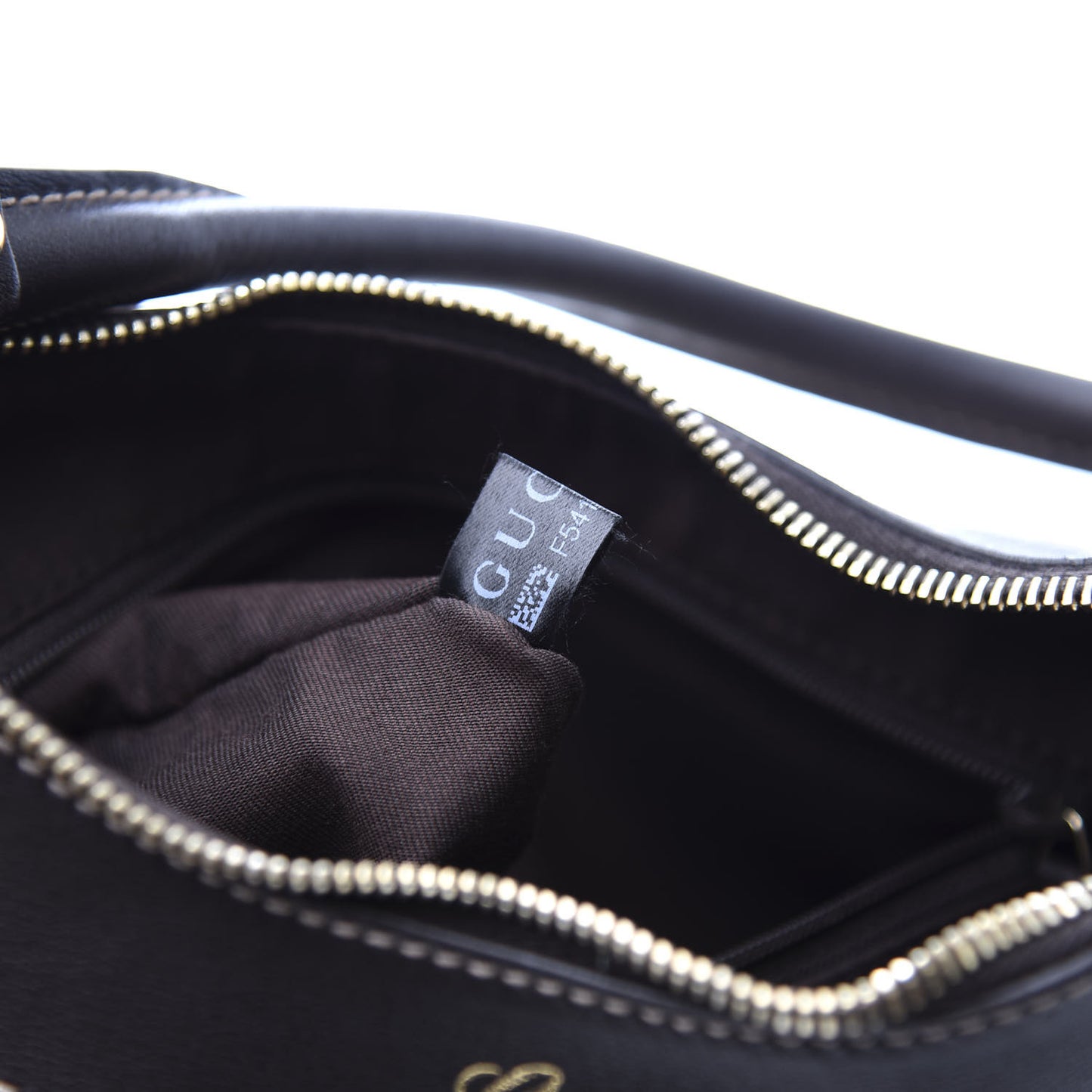 Monogram Medium D Gold Ring Hobo Dark Brown