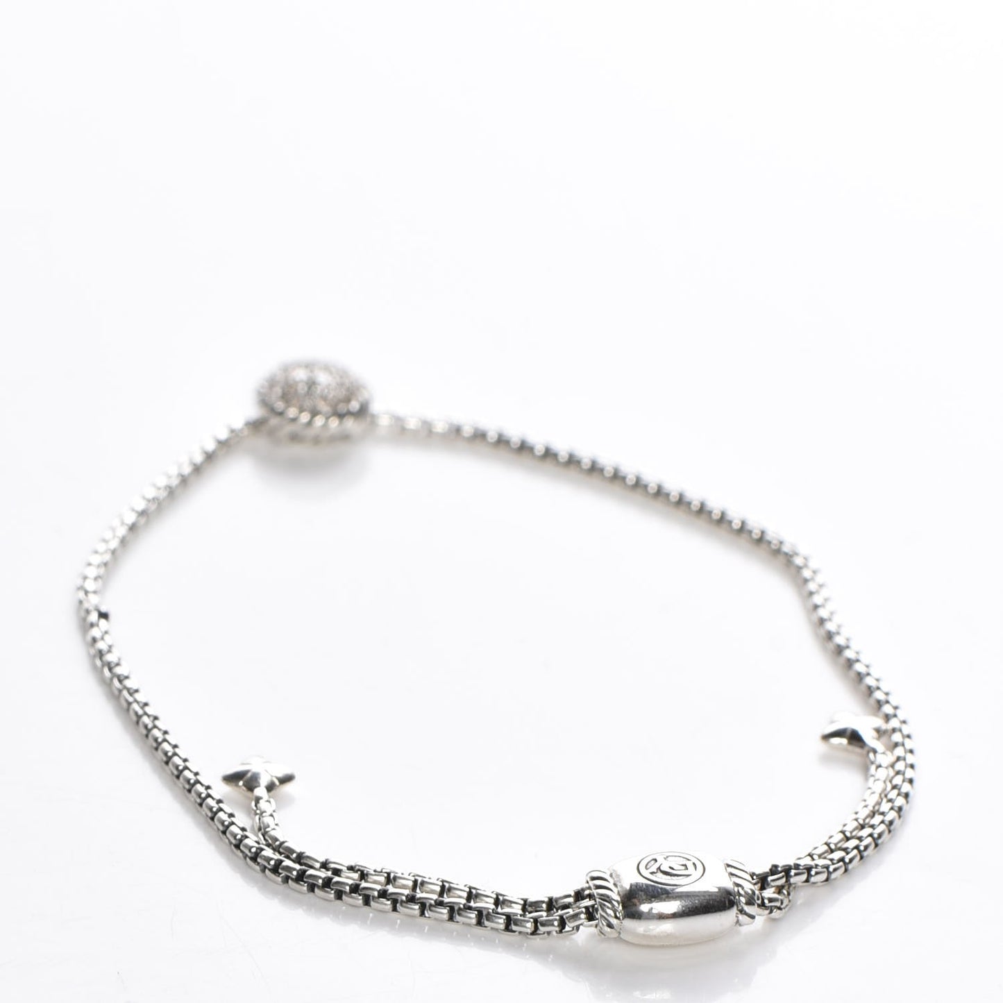 Sterling Silver Diamond 9mm Petite Pave Bracelet