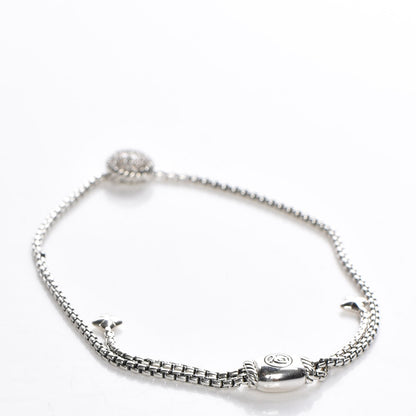 David Yurman Sterling Silver Diamond 9mm Petite Pave Bracelet 3 of 5