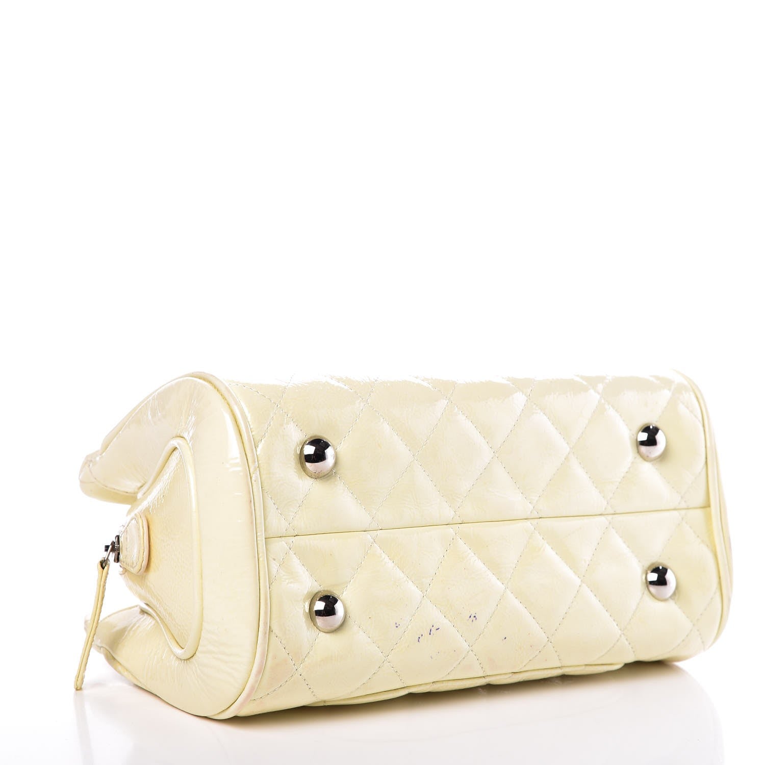 Chanel Patent Quilted Tote White 4 of 10