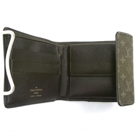 Mini Lin Compact Wallet Green