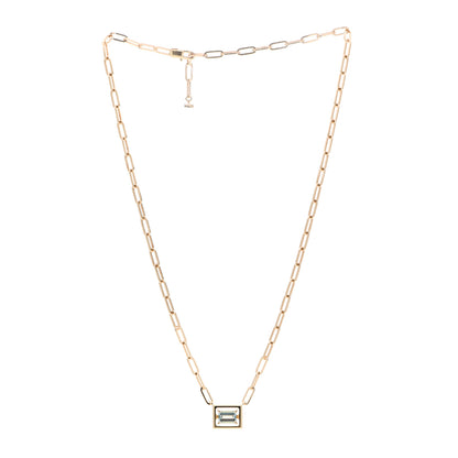 Tiffany 18K Yellow Gold Aquamarine Jewel Box Pendant Necklace 3 of 6