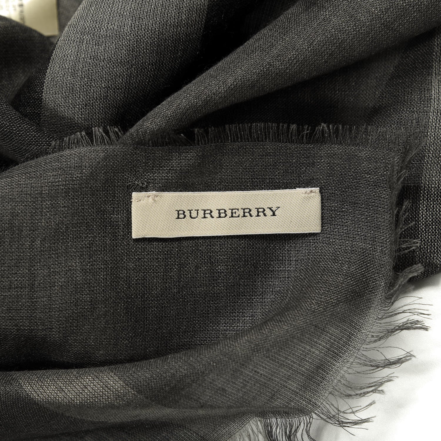 Burberry Wool Silk Gauze Giant Exploded Check Scarf Charcoal 4 of 4