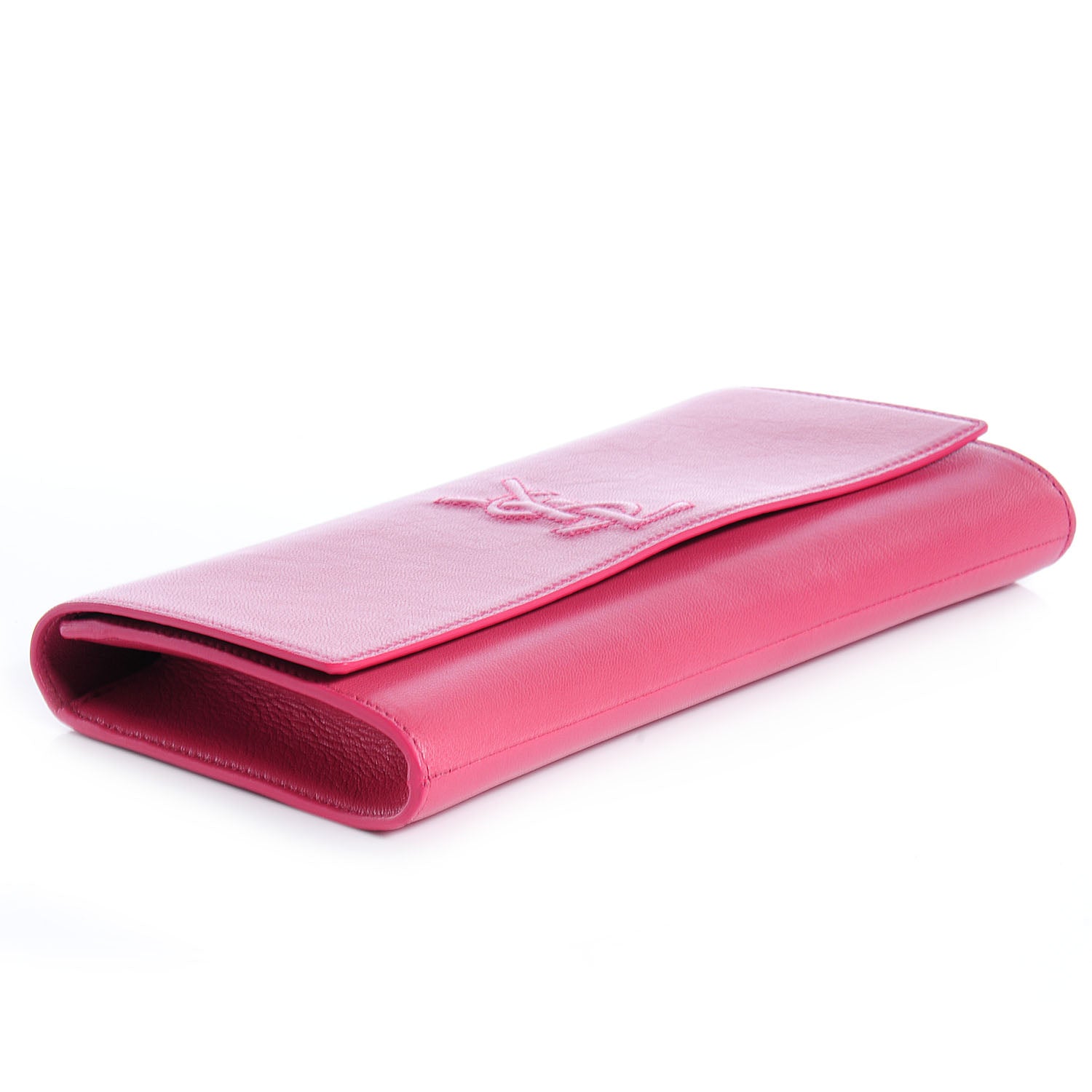 Saint Laurent Goatskin Small Belle de Jour Clutch Fuchsia 4 of 8