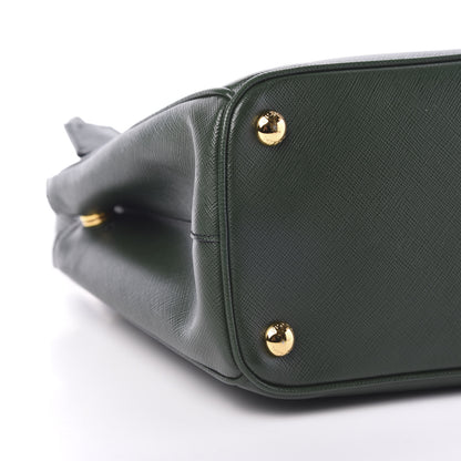 Prada Saffiano Small Galleria Double Zip Tote Smeraldo 11 of 12