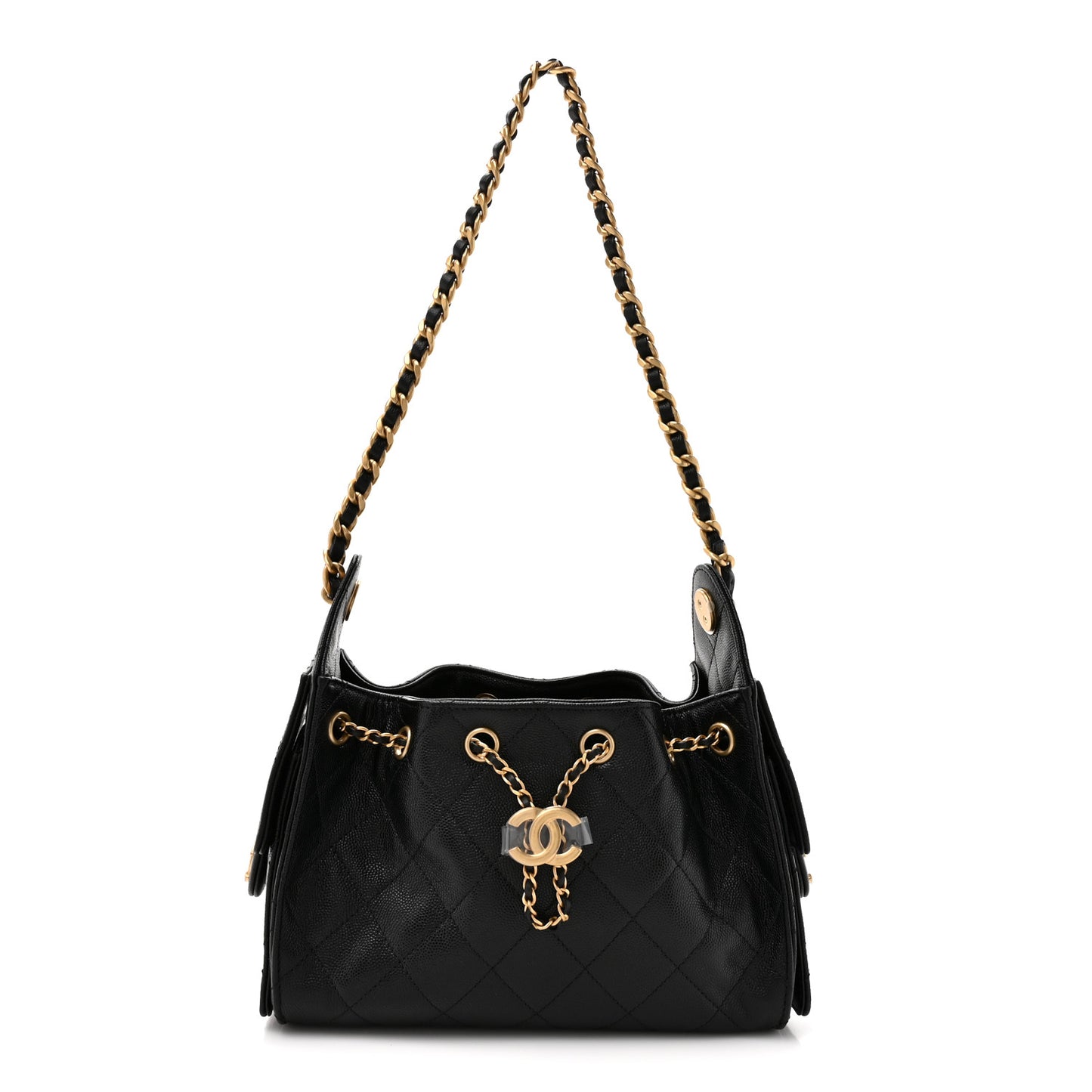 Caviar Quilted Mini Chanel 25 Handbag Black