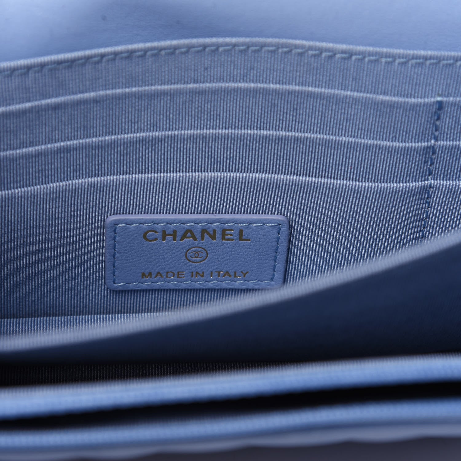 Chanel Lambskin Quilted Mini Wallet On Chain WOC Light Blue 6 of 10